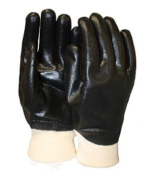 BLACK JERSEY LINED PVC KNIT WRIST SM USA - Tagged Gloves
